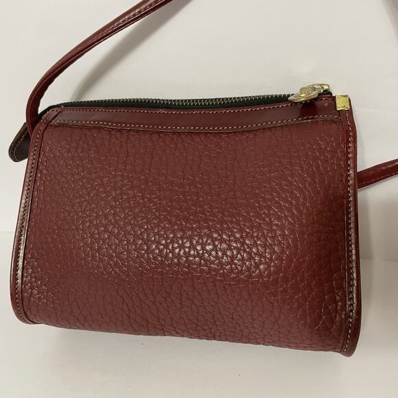 Vintage Dooney & Bourke USA Pebbled Leather Burgundy Crossbody Small Purse - Picture 6 of 16